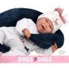 Llorens Puppe 40 cm - Neugeborene Mimi lächelt mit Mondkissen