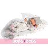Llorens Puppe 43 cm - Neugeborene Tina mit Wickelwolken