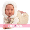 Llorens Puppe 45 cm - Neugeborenes Luis Heulsuse mit Winterausstattung