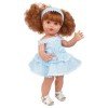 Mariquita Pérez Puppe 50 cm - Rothaarige in einem hellblauen geblümten Kleid
