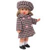 Mini Mariquita Pérez Puppe 21 cm - Wintermantel mit Karomuster - Blondine
