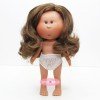 Nines d'Onil Puppe 23 cm - Little Mia brünett mit gewelltem Haar - Ohne Kleidung