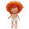 Nines d'Onil Puppe 23 cm - Little Mia mit lockigem rotem Haar - Ohne Kleidung
