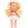 Nines d'Onil Puppe 23 cm - Little Mia mit gewelltem blondem Haar - Ohne Kleidung