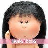Nines d'Onil Puppe 30 cm - GELENKTE Mia - Asiatische Mia mit Schwarzes glattes Haar - Ohne Kleidung