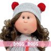 Nines d'Onil Puppe 23 cm - Little Mia Christmas - Brünette mit grauem Weihnachtsoutfit