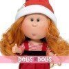 Nines d'Onil Puppe 23 cm - Little Mia Christmas - Rothaarige im Elfenkostüm