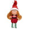 Nines d'Onil Puppe 23 cm - Little Mia Christmas - Rothaarige im Elfenkostüm