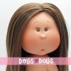 Nines d'Onil Puppe 30 cm - Mia mit glattem braunem Haar - Ohne Kleidung
