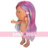 Nines d'Onil Puppe 30 cm - Mia mit glattem, mehrfarbigem Haar - Ohne Kleidung