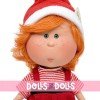 Nines d'Onil Puppe 23 cm - Little Mio Christmas - Rothaarige im Elfenkostüm