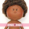 Nines d'Onil Puppe 30 cm - Afroamerikanischer Mio mit braunem lockigem Haar - Ohne Kleidung