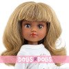 Paola Reina Puppe 32 cm - Las Amigas Articulated - Kim mit bedrucktem T-Shirt und grünem Rock mit Punkten