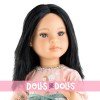 Paola Reina Puppe 60 cm - Las Reinas - Rose mit Naturkleid und Teddybär