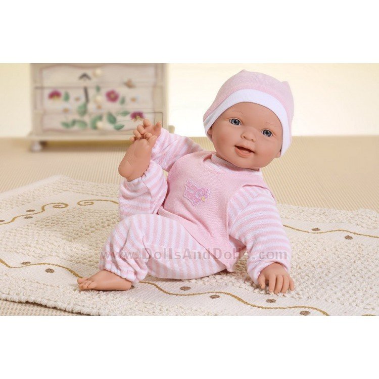 Álex - Weiß und rosa gestreifter Strampler