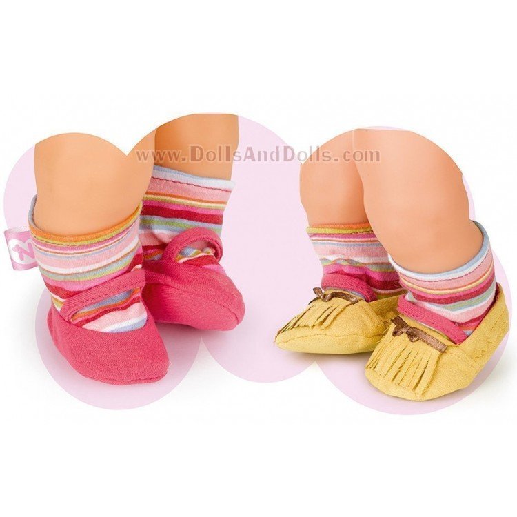 Zapatos y calcetines Nenuco - Zapatos marrones-calcetines rayas