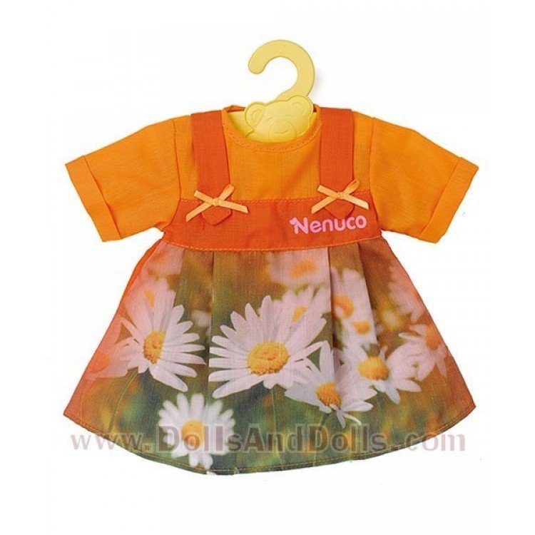 Vestido con perchita Nenuco - Flores - Naranja