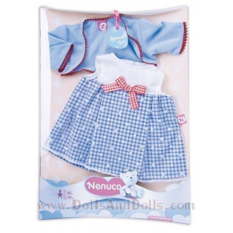 Ropita casual Nenuco - Vestido cuadros con chaqueta