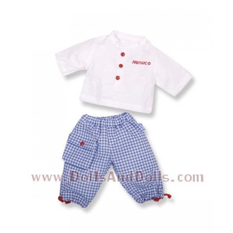 Ropita casual Nenuco - Conjunto pantalón cuadros y camisa