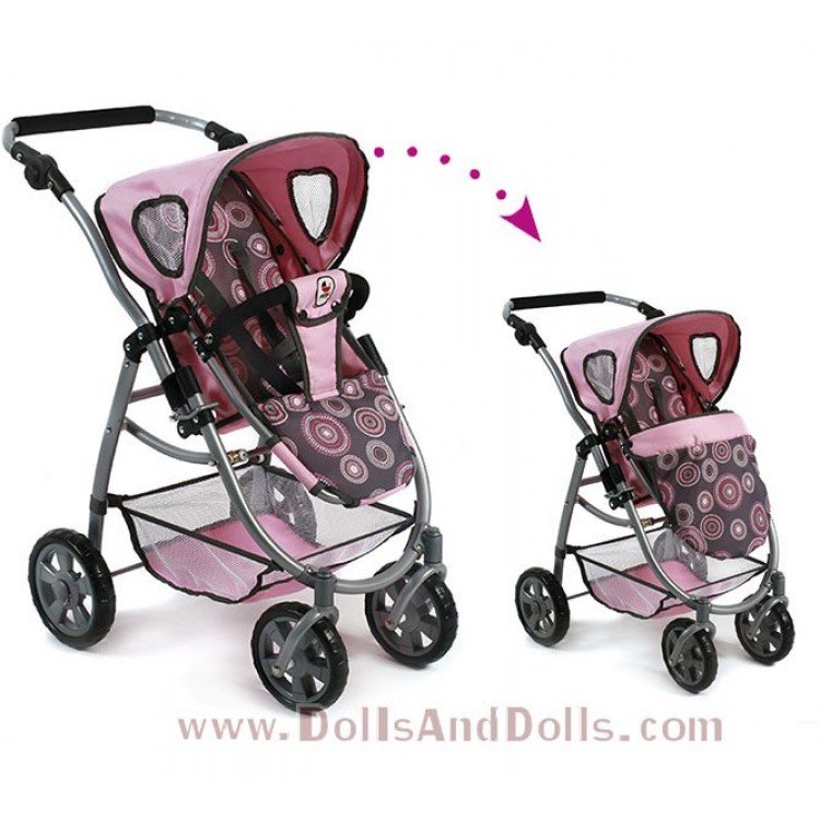 Combi silla y capazo Chic Emotion 2 en 1 Rosa claro-Perlas 77 cm