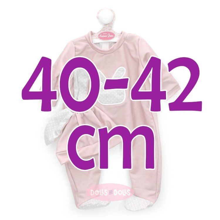 Outfit für Antonio Juan Puppe 40-42 cm - Rosa Hasen-Pyjama