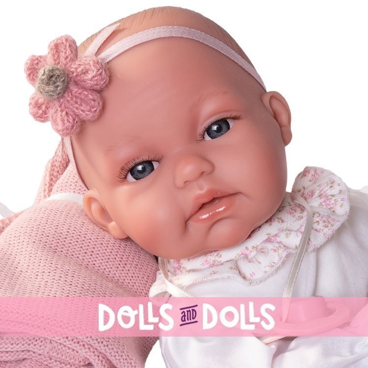 Antonio Juan Puppe 34 cm - Neugeborenes Baby Toneta Posturitas mit Decke
