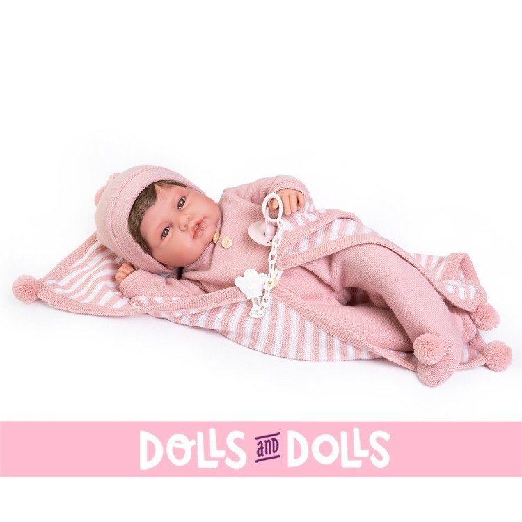 Antonio Juan Puppe 50 cm - BabyDoo Palabritas mit Schlafanzug und Schal