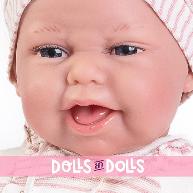 Antonio Juan Puppe 34 cm - Neugeborenes Baby Clara kleines Wortkissen und dou dou