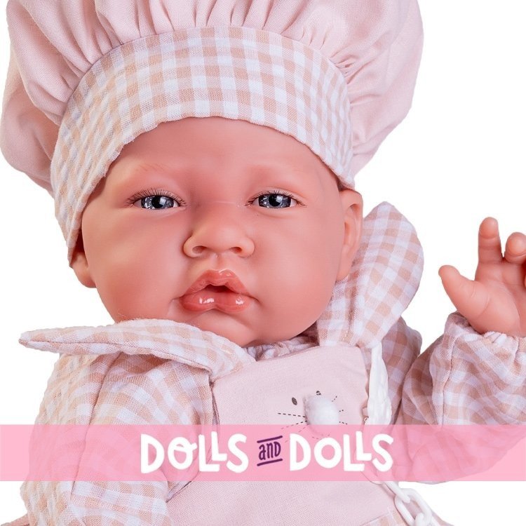 Antonio Juan Puppe 42 cm - Neugeborene Köchin in einer Schürze für Sie!