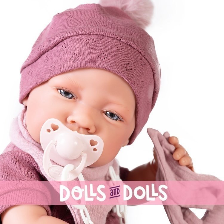 Antonio Juan Puppe 42 cm - Neugeborenes mit Dou Dou Häschen und Sternenkissen