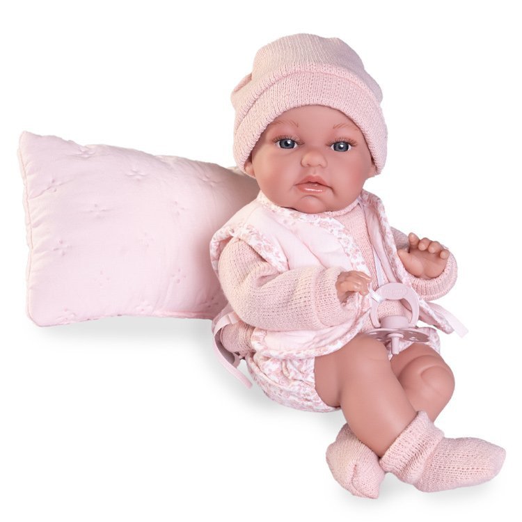 Antonio Juan Puppe 34 cm - Neugeborenes Baby Toneta Posturitas mit Weste