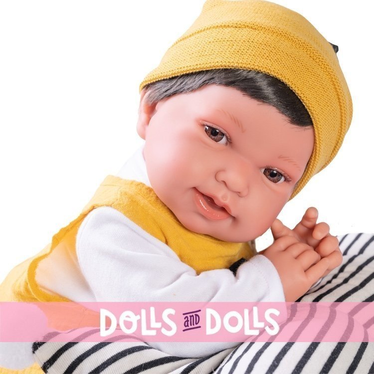 Antonio Juan Puppe 42 cm - Neugeborenes Pipo-Ohrchen mit Kissen