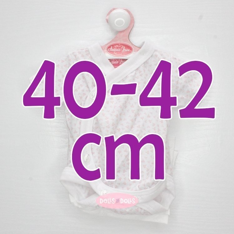 Antonio Juan Puppe Outfit 40 - 42 cm - Sweet Reborn Collection - Rosafarbener Blumenbody mit Windel