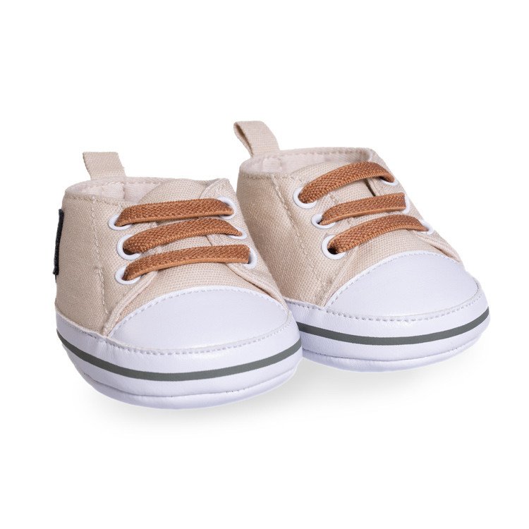 Zubehör für Antonio Juan 40-52 cm Puppe - Beige Turnschuhe mit grünem Stern