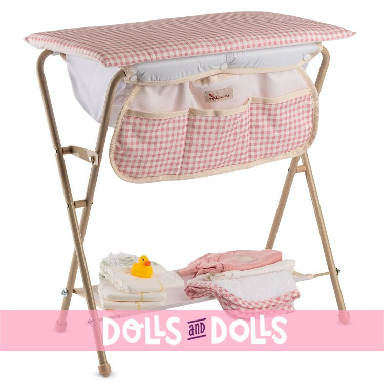 Ergänzungen für Asi Puppe - Así Dreams - Patricia Kollektion - Klappbare Badewanne mit Wickeltisch
