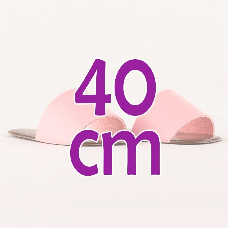 Ergänzungen für Así Puppe 40 cm - Rosa Flip Flops für Sabrina Puppe