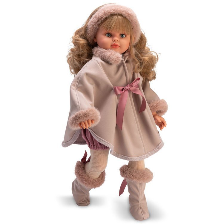 Así Puppe 57 cm - Pepa mit rosa Umhang-Set
