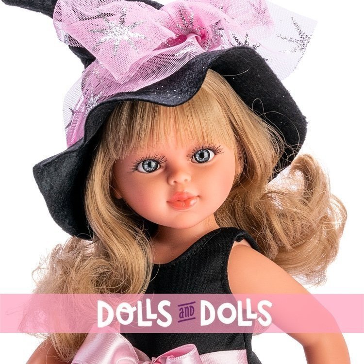 Así Puppe 40 cm - Hexe Sabrina in rosa Tüll mit silbernen Sternen