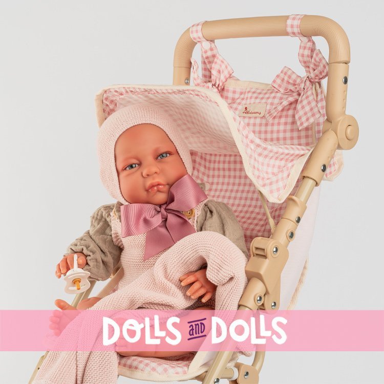 Puppenzubehör Así - Así Dreams - Patricia Kollektion - Puppenwagen mit Verdeck (höhenverstellbarer Schiebegriff)
