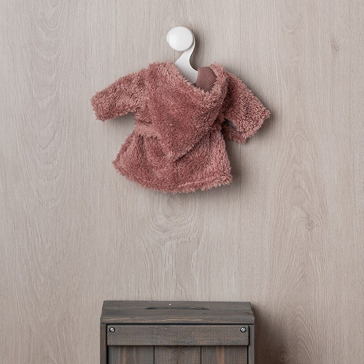 Outfit für Así Puppe 36 cm - Rosa Bademantel mit weißer Unterwäsche für Alex Puppe