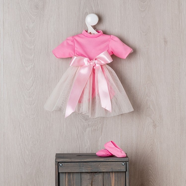 Outfit für Así Puppe 57 cm - Ballettset in Rosa und Beige für Pepa Puppe