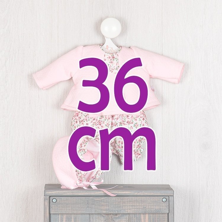 Outfit für Así Puppe 36 cm - Set aus rosa Strickoberteil und Pumphose für  Koke Puppe - Dolls And Dolls - Sammlerpuppenladen