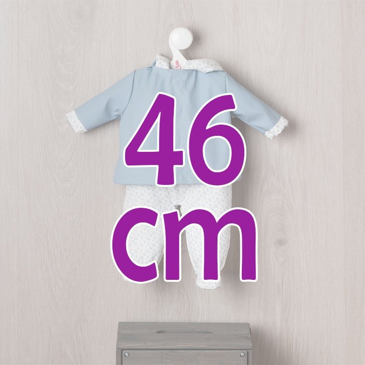Outfit für Así-Puppe 46 cm - Blaues Mackintosh-Set für Leo-Puppe