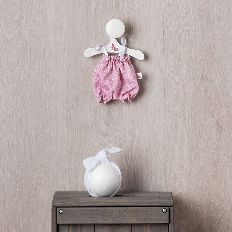 Outfit für Así-Puppe 20 cm - Rosa Blumenkleid für Nené-Puppe