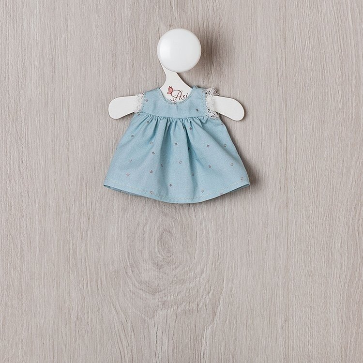 Outfit für Así Puppe 20 cm - Sternenkleid mit blauem Hintergrund für Tom Puppe