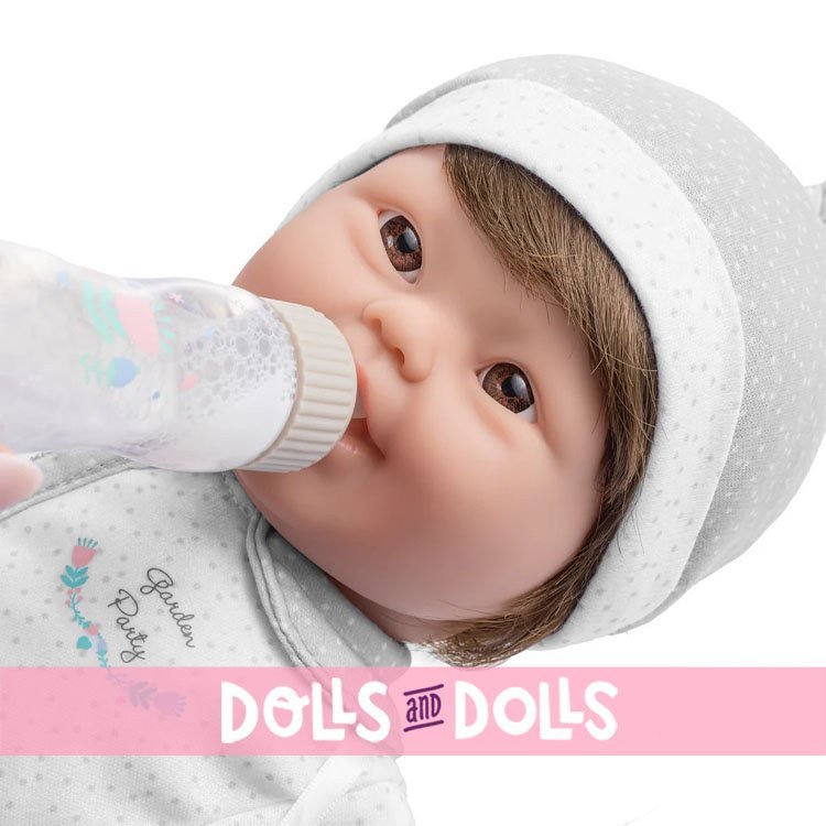 Designed by Berenguer Puppe 40 cm - La Baby Doll - Down-Syndrom - Brünett