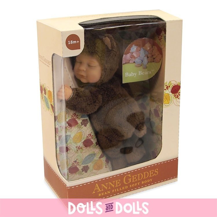 Anne Geddes Puppen' Bohne Gefüllt' Sammlung Neu in Karton Baby Bär Chocolat 