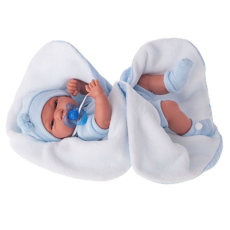 Antonio Juan Puppe 33 cm - Baby Tonet Junge mit Decke