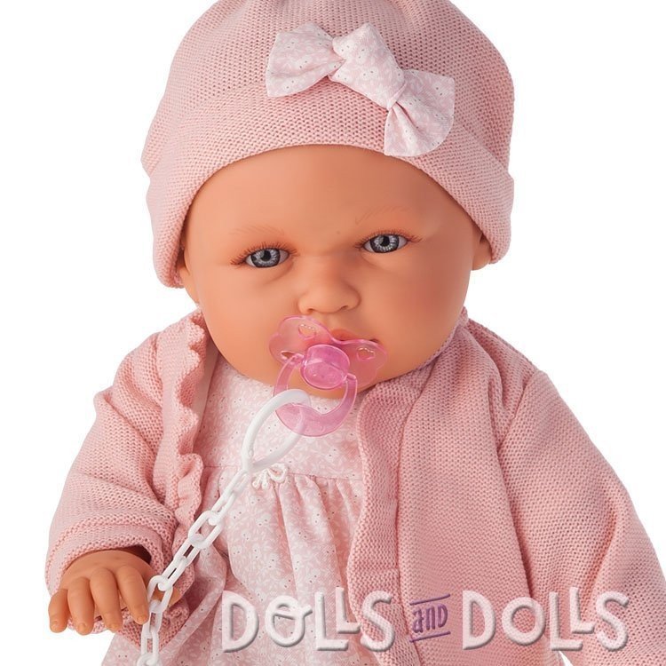 Antonio Juan Puppe 55 cm - Lola mit rosa Kleid