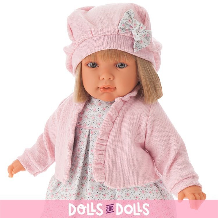 Antonio Juan Puppe 55 cm - Blonde Lula mit Baskenmütze